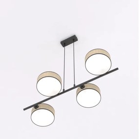 Lustră suspendată cu cablu DRUMZ 4xE14/10W/230V bej