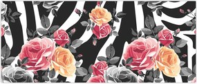 Tablou cu trandafiri înfloriți (120x50 cm)