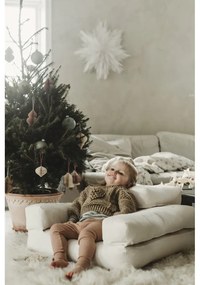 Fotoliu extensibil pentru copii cu taburet Karup Design Mini Cube Creamy