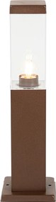 Lampă de exterior modernă cu stâlp maro ruginiu 45 cm - Malios