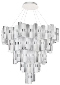 Lustra LED Art Deco de dimensiuni mari, realizata manual LA LOLLO 5XL White