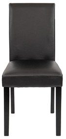Scaun de sufragerie Kelly din piele neagră