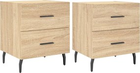 vidaXL Noptiere, 2 buc., stejar sonoma, 40x35x47,5 cm, lemn compozit