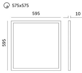 Panou LED încastrat BALIS LED/40W/230V 4000K 59,5x59,5 cm