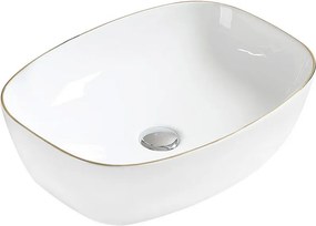 Mexen Lita lavoar pe blat 49 x 37 cm, alb/auriu - 22124905