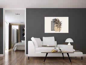 Tablou - Abstracție cu frunze tropicale N⁰3 (90x60 cm)