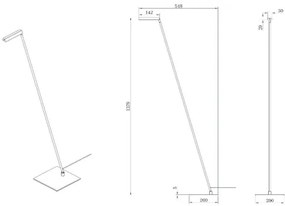 Lampadar LED dimabil Lucide 44701/03/30 LAVALE LED/3W/230V negru