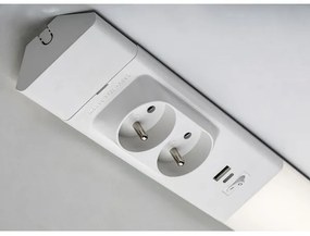 Corp de iluminat LED cu prize pentru corpuri de bucătărie Rabalux 78042 BILAL E LED/18W/230V 4000K 60 cm alb