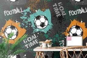 Tapet minge de fotbal în design modern
