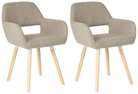 Set 2 buc. scaune pentru sufragerie Chico (maro deschis). 1009916