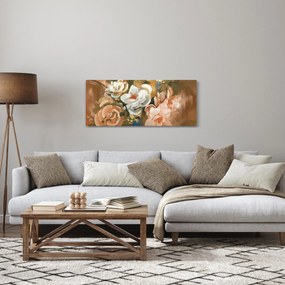 Tablou -Buchet de flori pictat (120x50 cm)