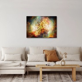 Tablou abstract cu copac (70x50 cm)