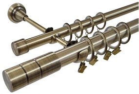 Galerie dubla CYLINDRU - 25/19 - AUR ANTIC (Alege marime: 200 cm)