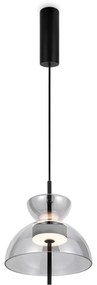 Lustra/Pendul LED design modern decorativ Bangkok 25cm, fumuriu