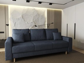 Canapea extensibilă dumonde cu ladă de depozitare si sezut confortabil din spuma high-density, Kronos Enjoy Antracit 210x100 cm