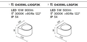 Aplica LED ambientala de exterior IP54 Blow 10W