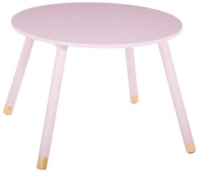 Masuta copii, din lemn, roz, inaltime 43 cm