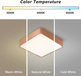 Brilagi - Plafonieră LED reglabilă POOL SQUARE LED/36W/230V 40x40 cm bronză + telecomandă