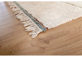 Covor albastru/crem lavabil/țesut manual din bumbac 140x200 cm Lanes Vintage Blue – Lorena Canals