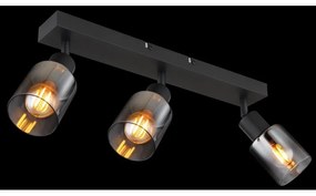 Plafoniera 3L design modern Hubertus negru