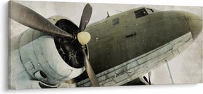Tablou - Avion vechi cu elice (120x50 cm)