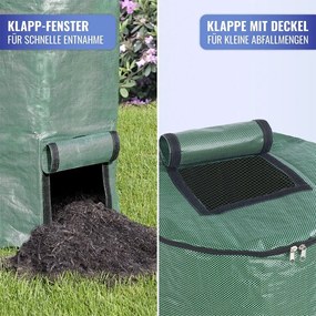 Coș pentru compost verde 2 buc. 125 l – Maximex