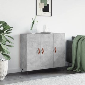 vidaXL Dulap, gri beton, 90x34x80 cm, lemn compozit