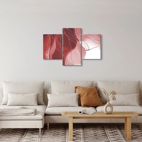 Tablou - Floare abstractă roșie N⁰1 (90x60 cm)