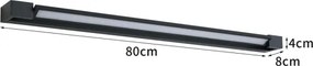 BRILAGI - Lumină LED pentru oglindă de baie AQUA LINE LED/20W/230V 80 cm IP44 negru