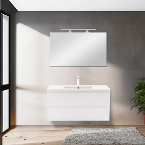 Dulap inferior Vario Forte 100 cu lavoar alb-alb