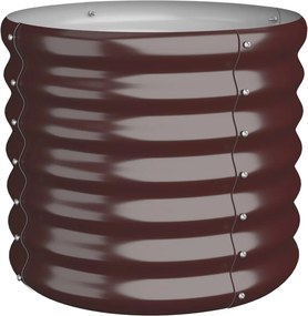 vidaXL Jardinieră grădină maro 40x40x36 cm oțel galvanizat