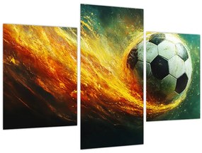 Tablou - Minge de Fotbal în Zbor (90x60 cm)