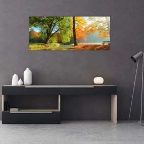 Tablou - Peisaj liniștit de toamnă (120x50 cm)