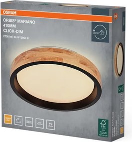 Osram - LED Plafonieră LED dimabilă MARIANO LED/24W/230V Ø 41 cm stejar/negru