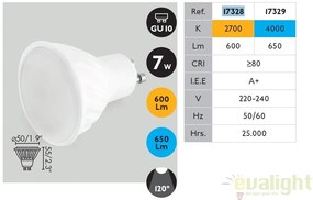 BEC LED GU10 7W 2700K 17328