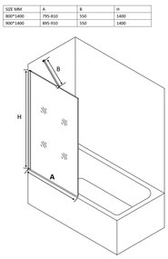 Paravan de cada fix crom 80x140 cm