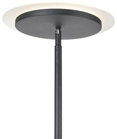 Lampa de podea moderna neagra inclusiv LED cu brat de citit - Chala