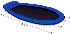 Șezlong plasă gonflabil albastru 178 x 94 cm