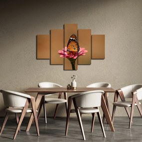 Tablou cu fluture pe floare (150x105 cm)
