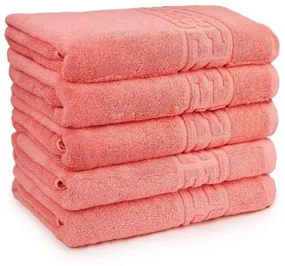 Set 5 Prosoape Baie, Bumbac 100% - Corai