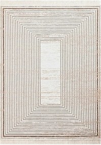 Covor 9983, 80x300 cm, forma dreptunghiulara, bumbac, bej