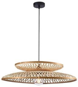 Lustră pe cablu BALI 1xE27/20W/230V d. 60 cm bambus