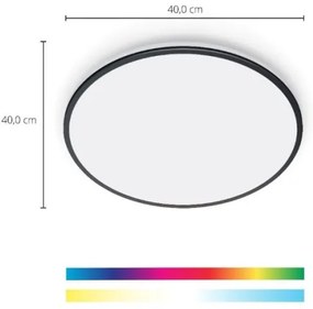 WiZ - Plafonieră LED RGBW RUNE 21W 230V negru cu Wi-Fi și dimmer