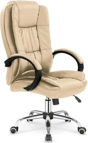 Scaun directorial RELAX, bej, piele ecologica, 64x75x110/118 cm