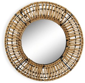 Oglindă decorativă pentru perete 30cm din bambus și ratan Versa
