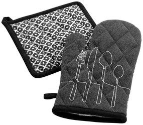 Mănuși de bucătărie 2 buc. din bumbac reciclat Cuisiline – douceur d'intérieur