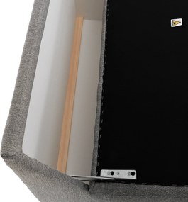 Pat electric reglabil, cu arcuri, gri, 120x200, GERONA NEW