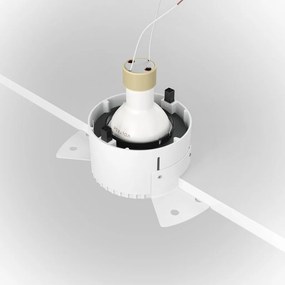 Spot incastrabil design tehnic Share alb, negru 7,5cm