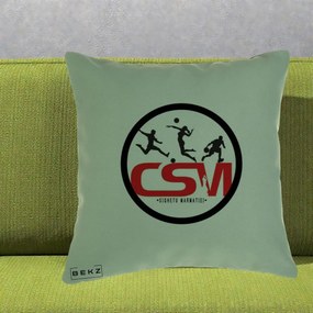 Perna Personalizata CSM Sighetu Marmatiei Sport, 40x40 cm, Verde, Husa Detasabila, Perna Inclusa, BEKZ®