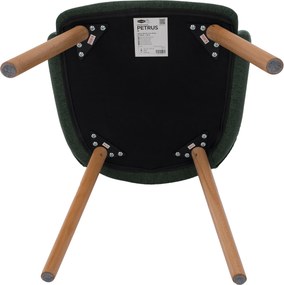 Fotoliu design, verde / fag, PETRUS